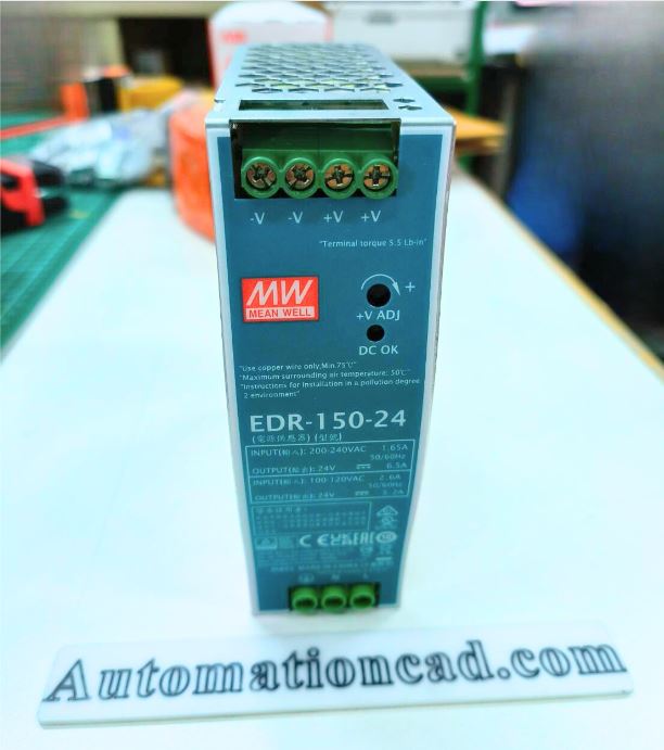 EDR-150-24 พาวเวอร์ซัพพลาย MEANWELL POWER SUPPLY 150W 24VDC 6.5A