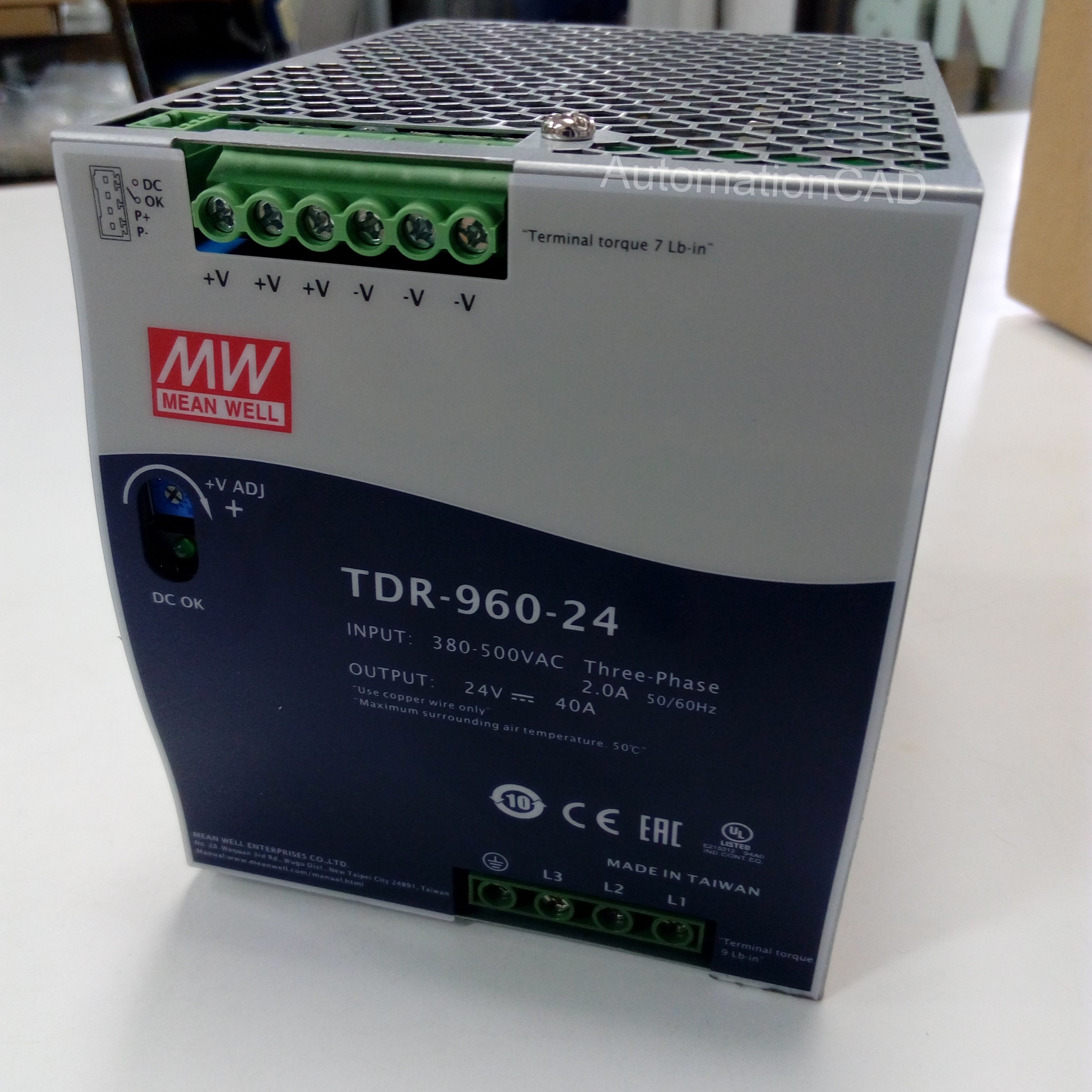 TDR-960-24 MEANWELL พาวเวอร์ซัพพลาย 40A 24VDC