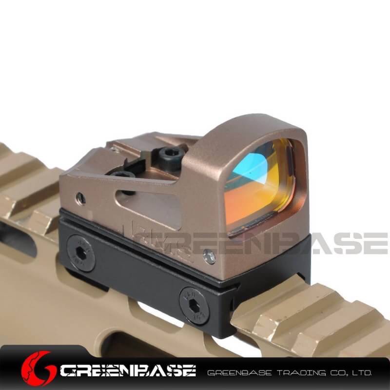 New.GB RMS Reflex Mini Red Dot Sight With Vented Mount and Spacers For Airsoft Glock Pistol Aluminium Black NGA1323 ติดกับปืน GLOCK 17 / 18 / 19 และ ปืนยาว M4 CMMG .22 ราคาพิเศษ