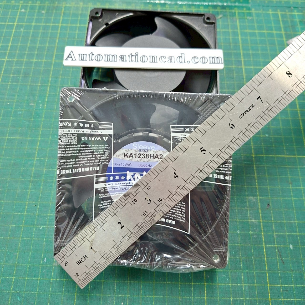 พัดลมระบายอากาศ KAKU ขนาด 4.5 นิ้ว 220VAC ลูกปืนแบบ Sleeve - KA1238HA2 Plug