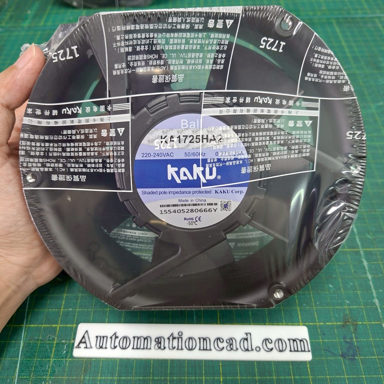 พัดลมระบายอากาศ KAKU ขนาด 6 นิ้ว 220VAC ลูกปืนแบบ Ball - KA1725HA2 Plug