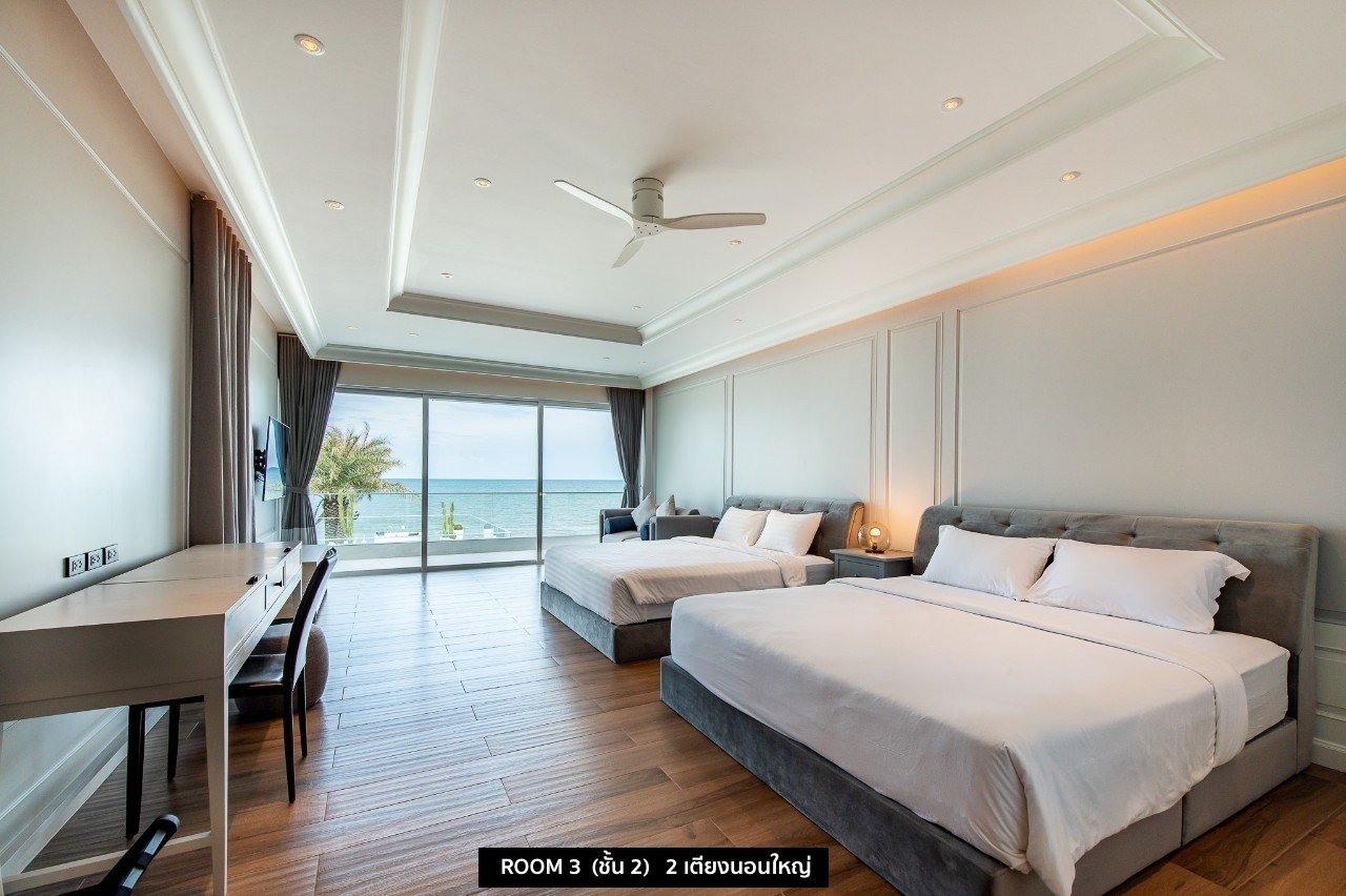 HR15030 บ้านพักติดทะเล The Vacation Beach Pool Villa Cha Am