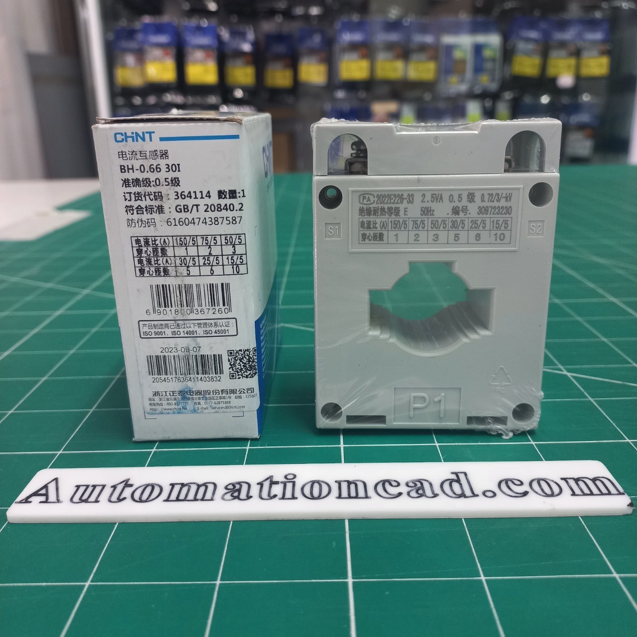 หม้อแปลงกระแสไฟฟ้า CT 150/5A CHINT BH-0.66 30I Class 0.5 Current Transformer