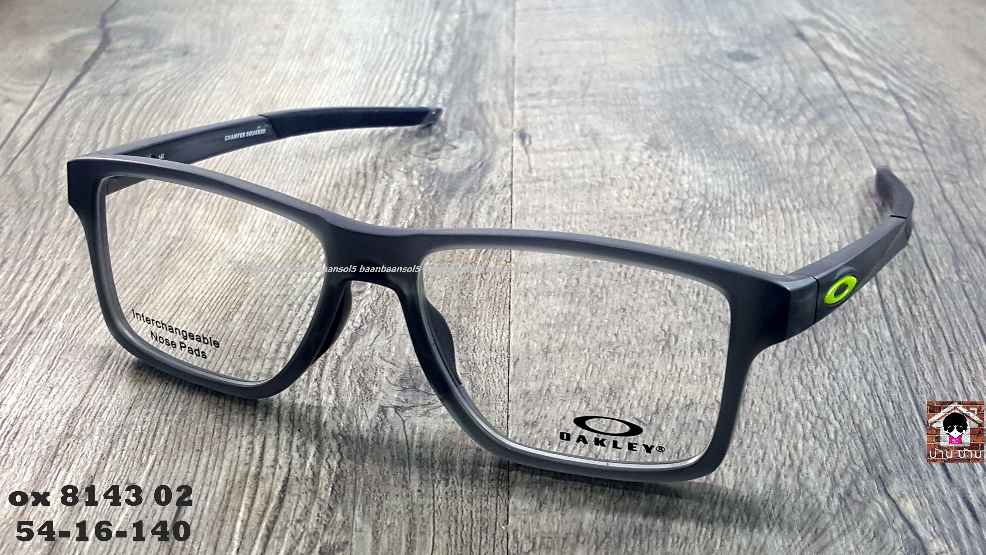 OAKLEY OX8143-02 CHAMFER SQUARED โปรโมชั่น กรอบแว่นตาพร้อมเลนส์ HOYA ราคา 4,700 บาท