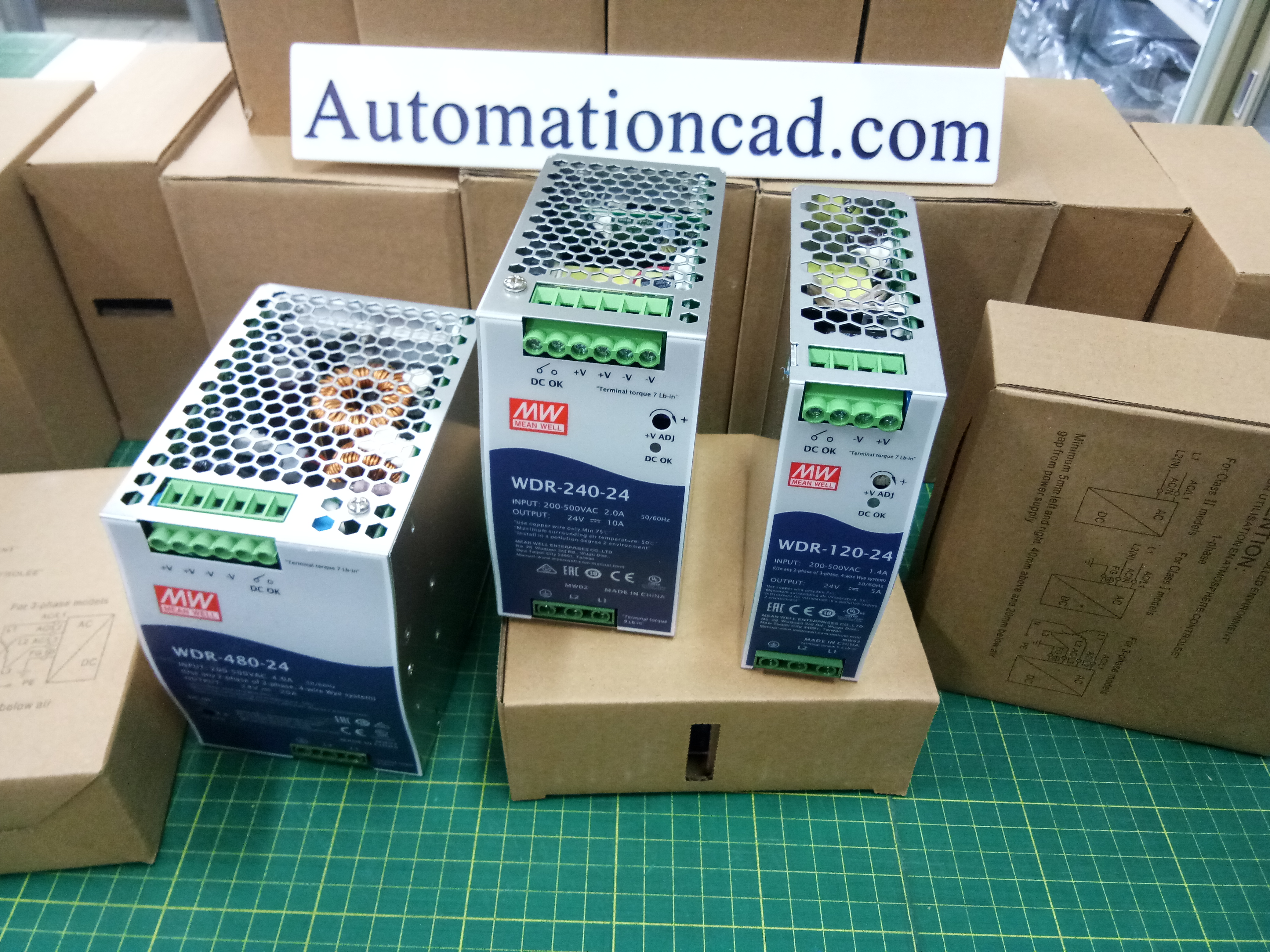 POWER SUPPLY WDR-240-24 240W MEANWELL พาวเวอร์ซัพพลาย 10A 24VDC