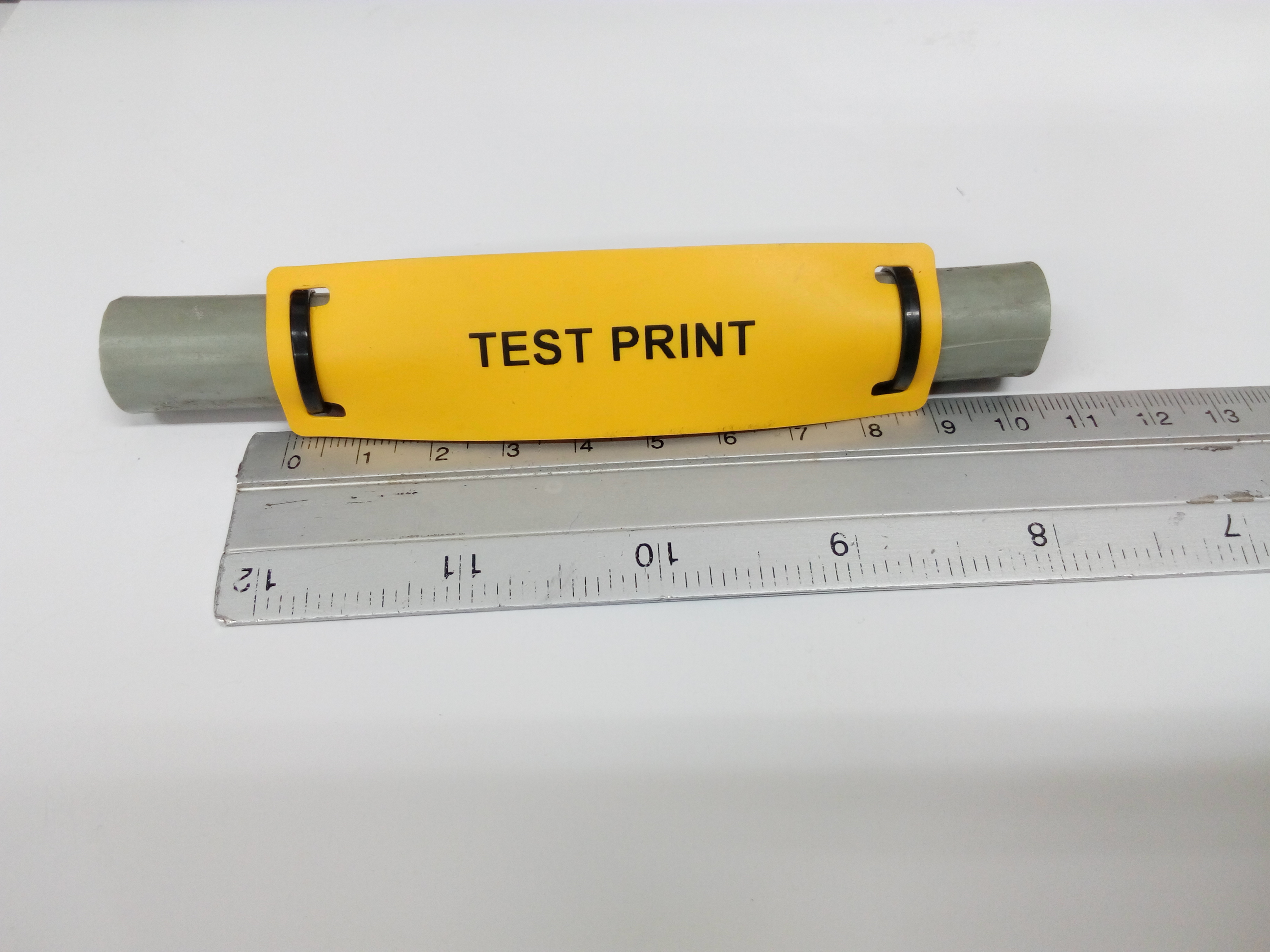 แท็กมาร์คสายไฟ สีเหลือง/สีขาว 90x25 mm. SUMITAG Standard Cable Labels