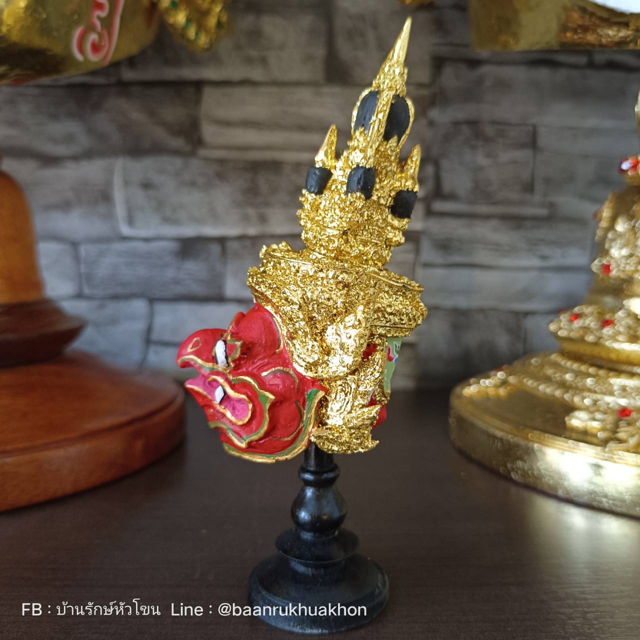 ครุฑ ขนาดจิ๋ว เรซิ่น พร้อมฐานสีดำ (ตั้งหน้ารถ)