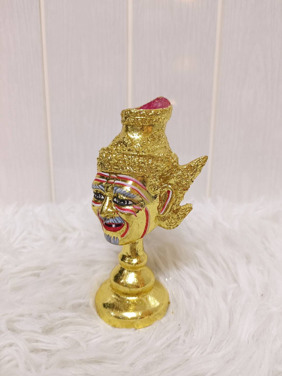 เศียรครู พ่อแก่ ฤาษีนารอท ขนาดจิ๋ว พร้อมฐานปิดทอง