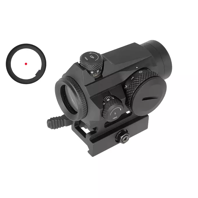 New. Red Dot Maverick-II 1x25 - Vector Optics วัสดุ แข็งแรงทนทาน ต่อทุกสภาพอากาศ กันละอองน้ำได้ในระดับหนึ่ง รูปร่างกระทัดรัด ทนแรงรีคอยน์ได้ดี เป้าเล็ง 3MOA หน้าเลนส์ 25mm เป้าเล็งสามารถปรับความสว่างของเป้าได้ 11ระดับ ใช้ถ่าน CR2032 1ก้อน ขอล๊อคปลดไวติดตั