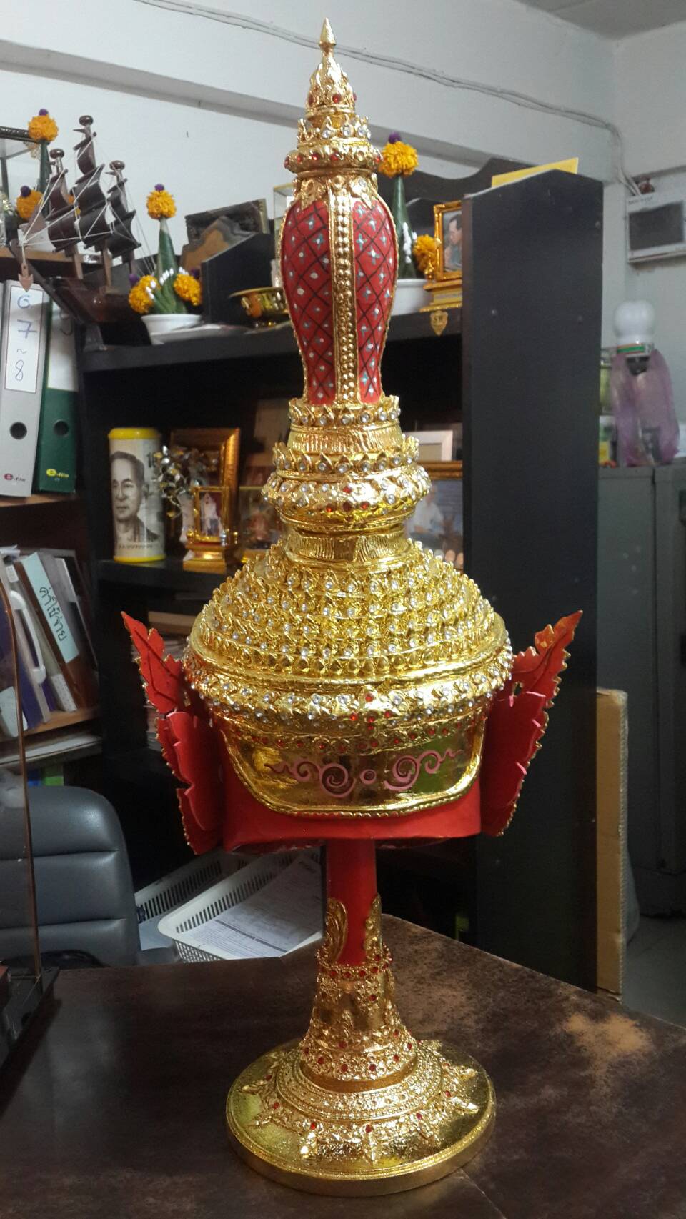 ท้าวเวสสุวรรณ ขนาดครอบ (หน้าแดง)