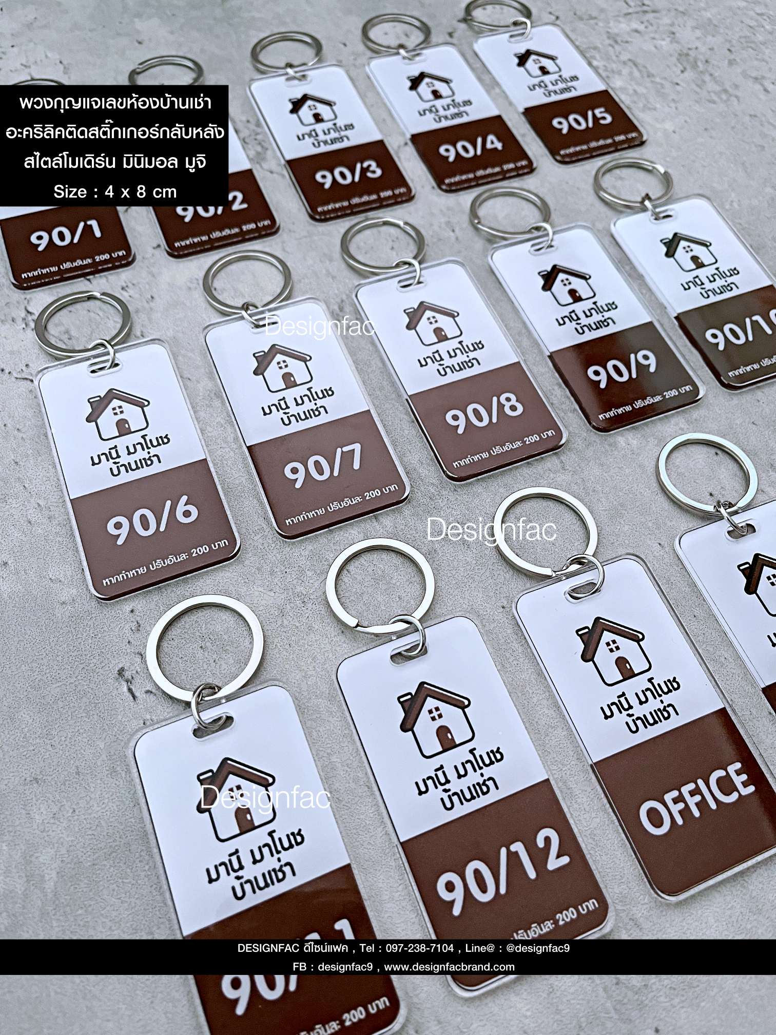พวงกุญแจบ้านพัก บ้านเช่า