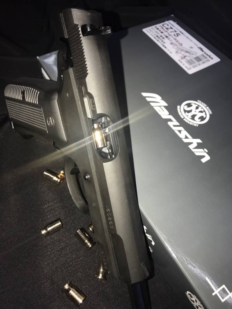 🔥New.สินค้ามาใหม่ครับ🔥 Marushin Gas Blowback Shell Ejecting (แก๊ส+คัดปลอกกระสุน) CZ 75 black 6mm Cz 75 Chrome 6mm Glock 8mm 📌สนใจรายการไหนเพิ่มเติมดูจากเว็บไซต์นี้ได้เลยครับ 📌❗️ราคาโปรโมชชั่นราคาพิเศษ ❗️Ǵ