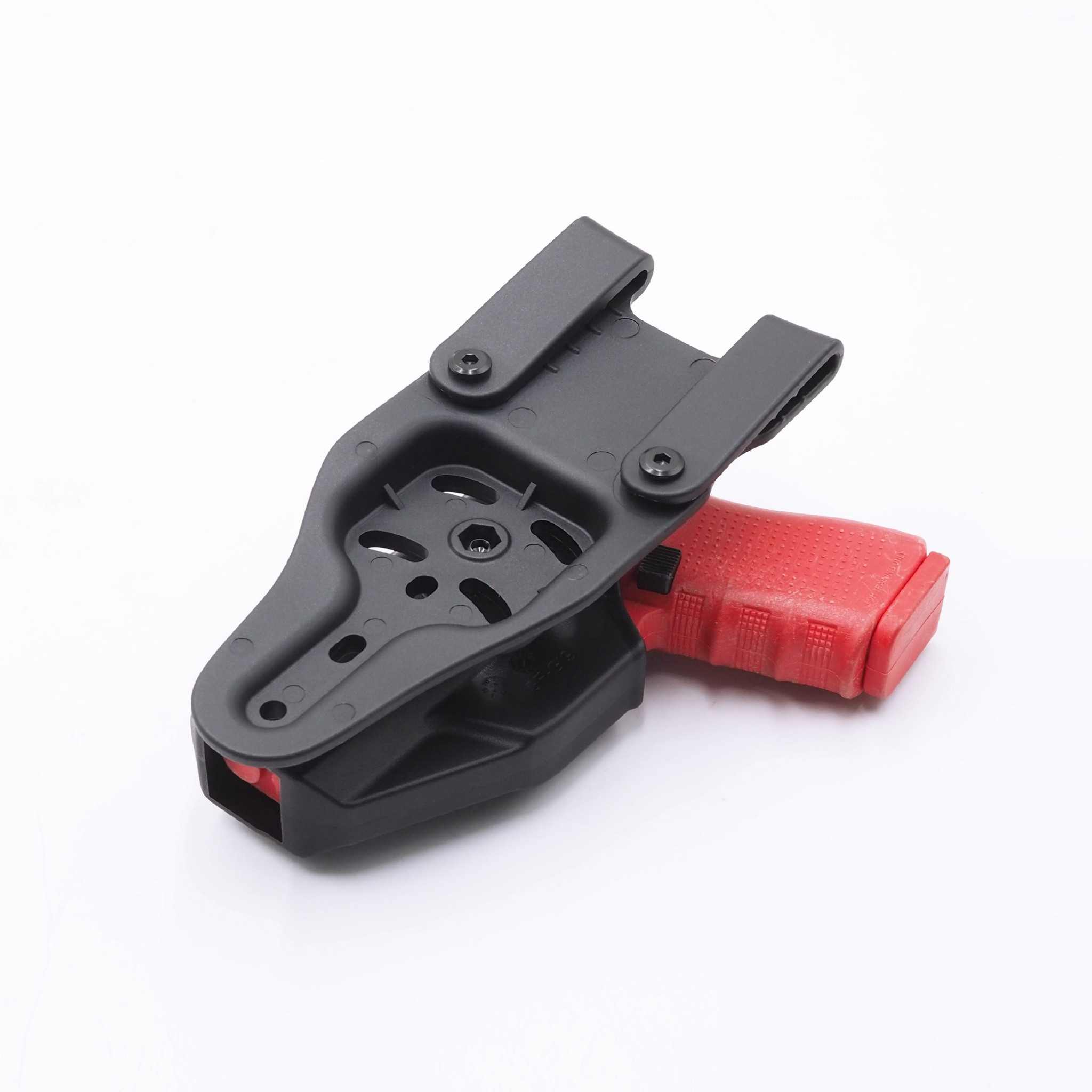 เพลทลดต่ำ Gun Flower (Gun Flower Low Ride Belt Loop) - ผลิตจาก Polymer PA66 ชนิดพิเศษ แข็งแรง ทนทาน ไม่บิดงอ - ใช้กับซองต่างๆ หลากหลายแบรนด์ Black Hawk / Cytac / Gun Flower / Safariland / IMI / ซอง 579 - ใช้กับข้อต่อลักษณะดอกเฟือง หรือยึดสกรู 3 จุดได้ - ใ