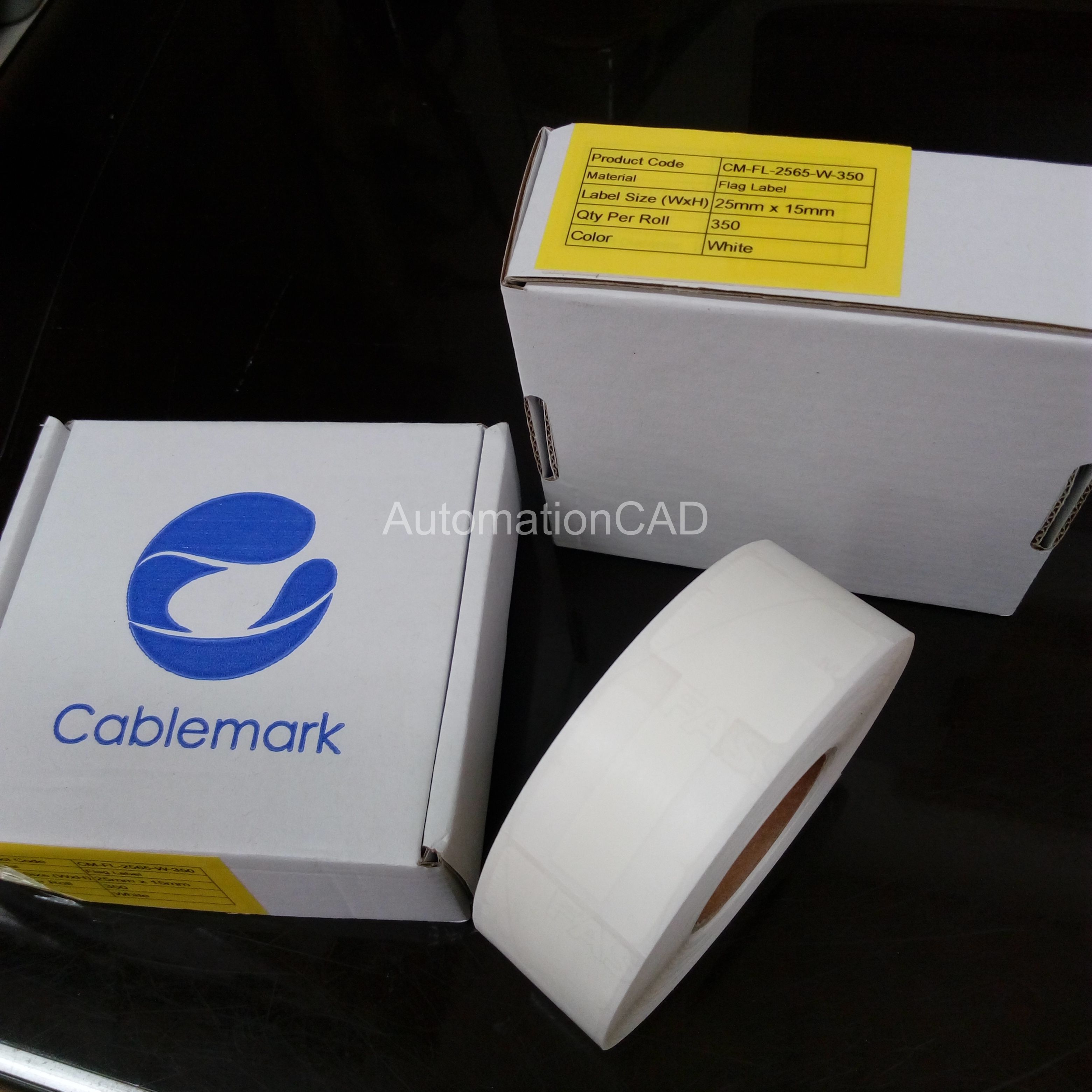 สติ๊กเกอร์มาร์คสายไฟ แบบธง 25mm x 15mm หางยาว เบอร์มาร์คสายไฟ CABLE MARKER