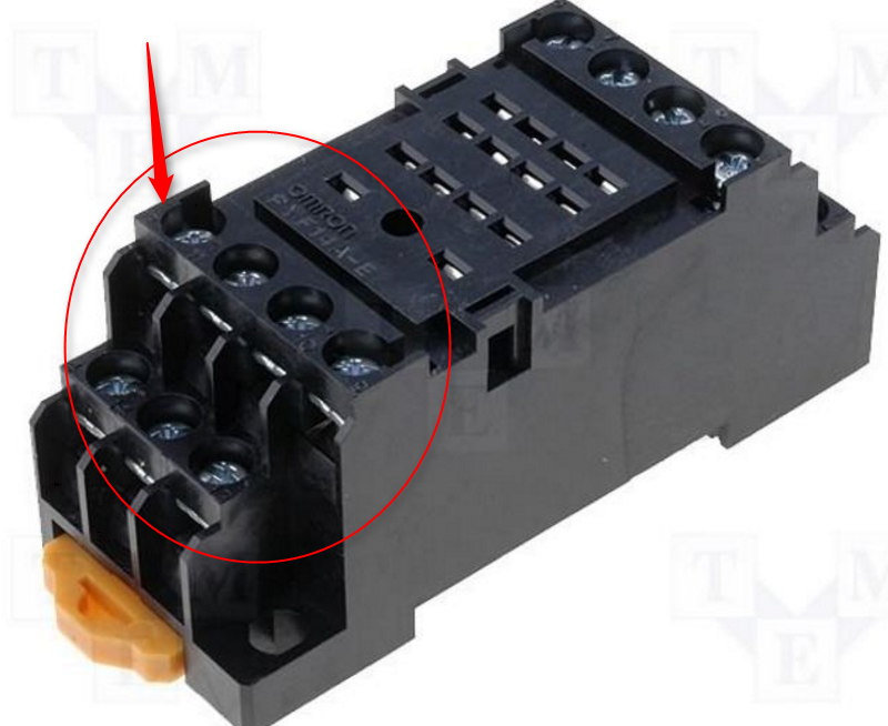 PYF14A-E SOCKET RELAY OMRON MY4 ป้องกัน ปลายนิ้วส้มผัสน๊อต