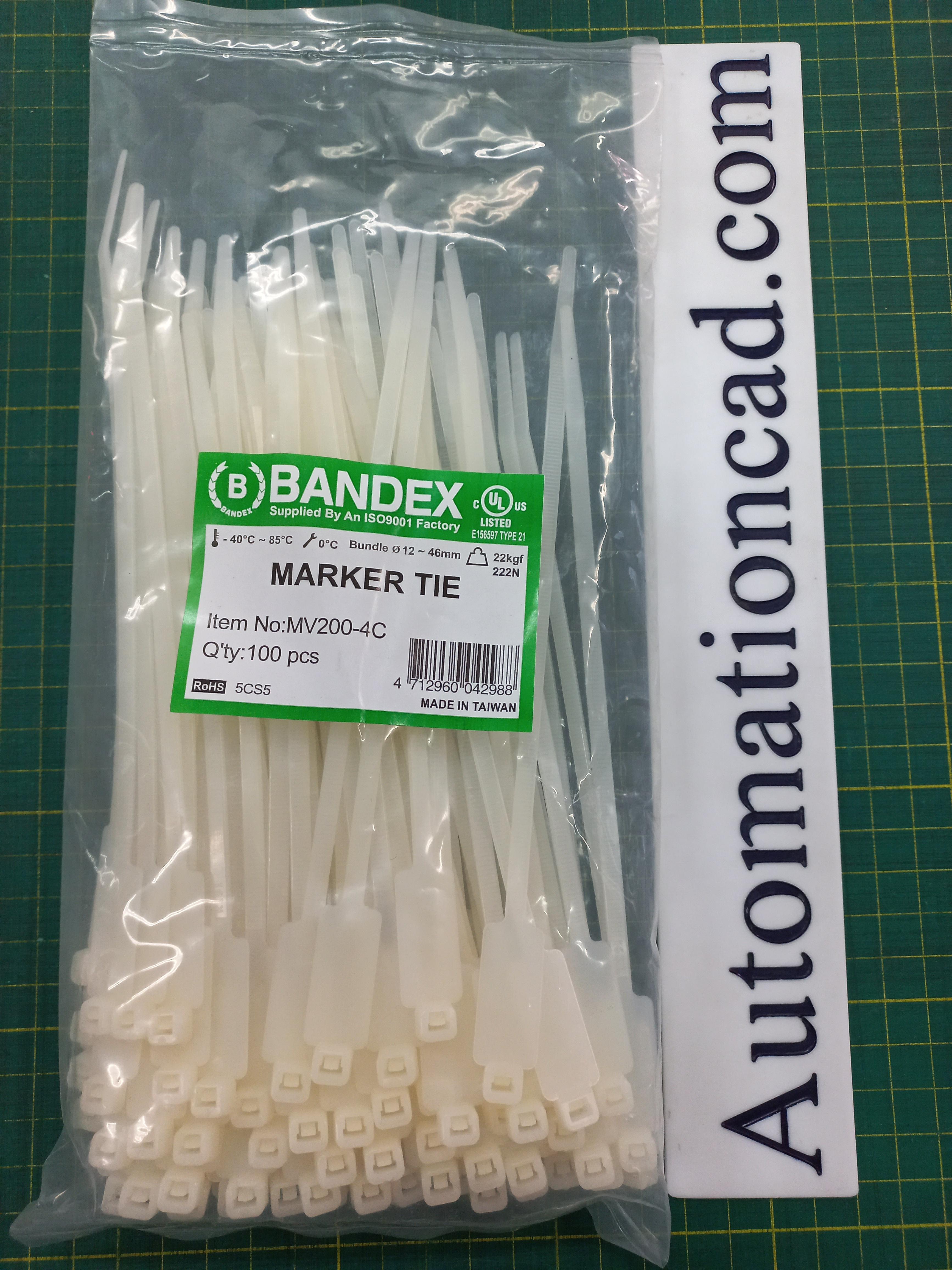 มาร์คเกอร์ไทร์ MARKER TIE BANDEX ที่รัดสายไฟแบบมีป้าย (ป้ายแนบไปกับสาย)