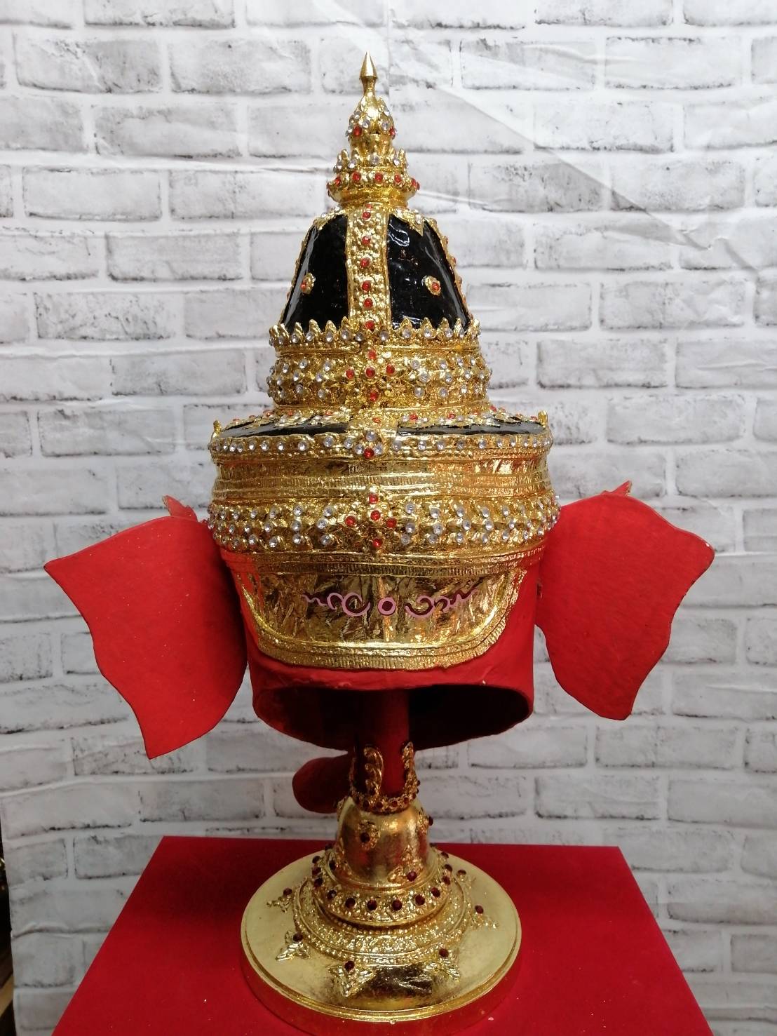 พระพิฆเนศ ขนาดครอบ (สีแดง)