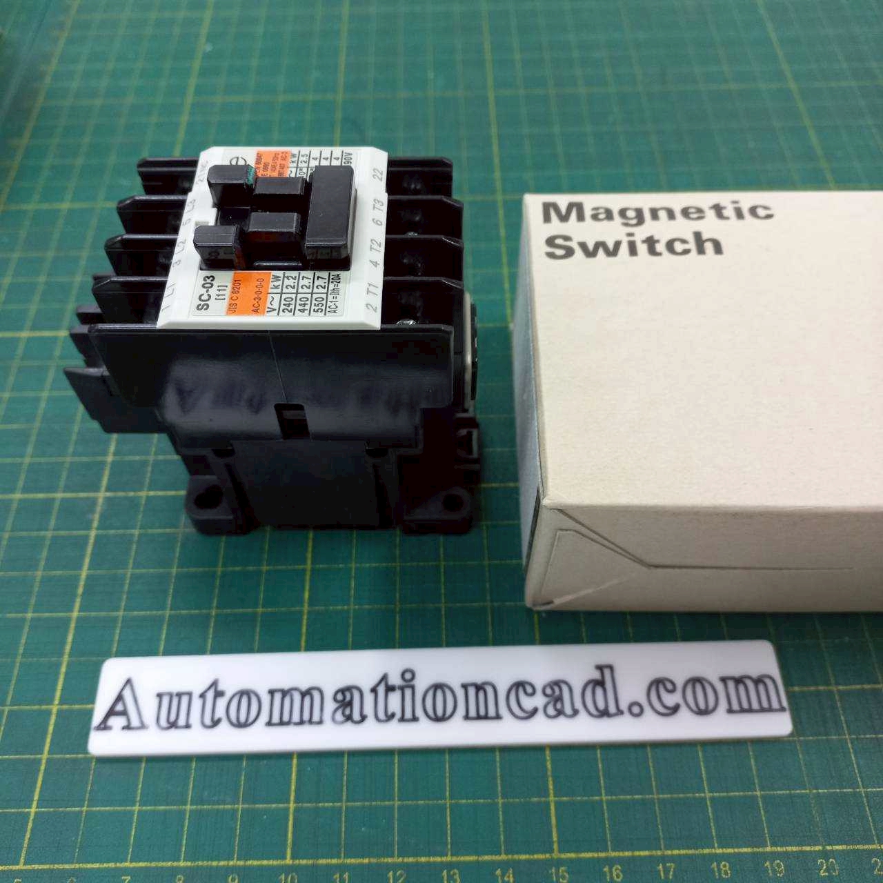 SC-03 CONTACTOR FUJI ELECTRIC แมกเนติก คอนแทคเตอร์ รุ่น SC-03 Coil 220V 3P 1NO 20A Magnetic Switch