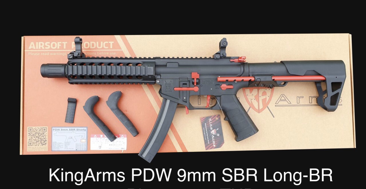 https://youtu.be/_ORFXABTIO0 K King Arms PDW 9mm SBR Airsoft AEG Rifle -บอดี้ไนล่อนไฟเบอร์ -สต็อกแบบ PDW ยืดหดได้ 7 ระดับ -Handguard มีหลายขนาด มีรางสำหรับอุปกรณ์เสริม -ออกแบบมาเพื่อผู้ใช้ที่มีประสบการณ์ M4 หรือ MP5 -การออกแบบแมกกาซีน Quick-eject พร้อมด้ว