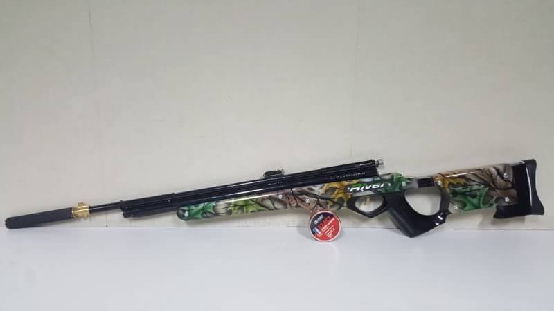 New.ปืนอัดลมปั๊มอินโดSharp River 5.5mm.cal. Slide Pump Air Rifle เบอร์ 2 ✔แรง 600Fps. ✔Body Wood ไม้ ✔Slide Pump 3-9 ครั้ง ✔ป้อนกระสุนทีละนัดยิง ✔ลำกล้อง Barrel 67cm ✔มาพร้อมศูนย์หน้า-หลัง ✔หวังผล 25-35m.ไก