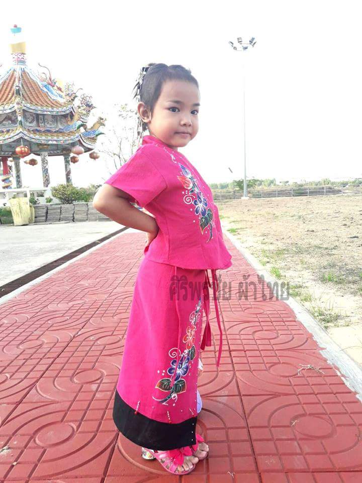 ชุดแซกผ้าไทยเด็ก ชุดผ้าไทยพื้นเมืองเด็ก ชุดผ้าไทยพื้นเมืองเด็กหญิง ชุดผ้าไทยเขียนเทียนเด็ก ชุดผ้าไทยสไตน์ชนเผ่าเด็ก ชุดผ้าไทย+ผ้าซิ่น