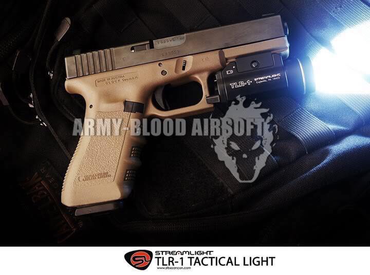 New.ด่วนๆครับ สินค้ามาใหม่ครับ Streamlight TLR-1 Style Weapon Flashlight สีดำ / สีทราย Q5 LED:800LM/60Min Battery:2*CR123A ราคาพิเศษ