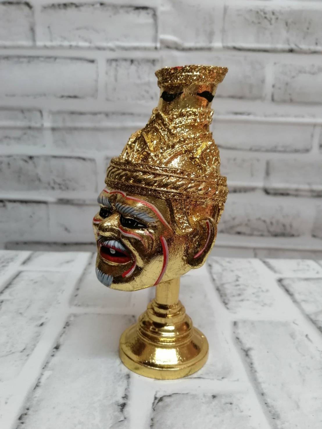 พ่อแก่ ขนาดกลาง 4 นิ้ว พร้อมฐานปิดทอง