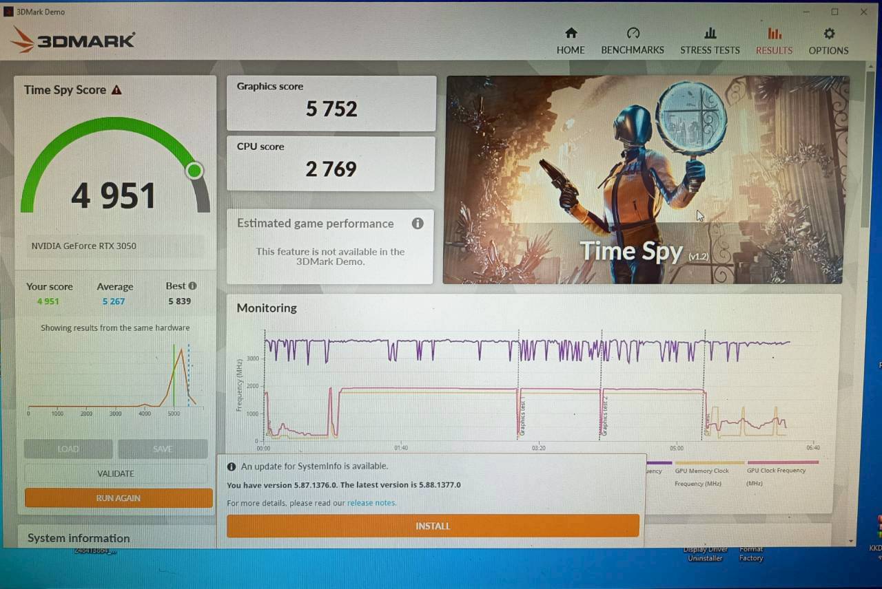 RTX 3050 GDDR6 8GB 128bit ประกัน 2 เดือน