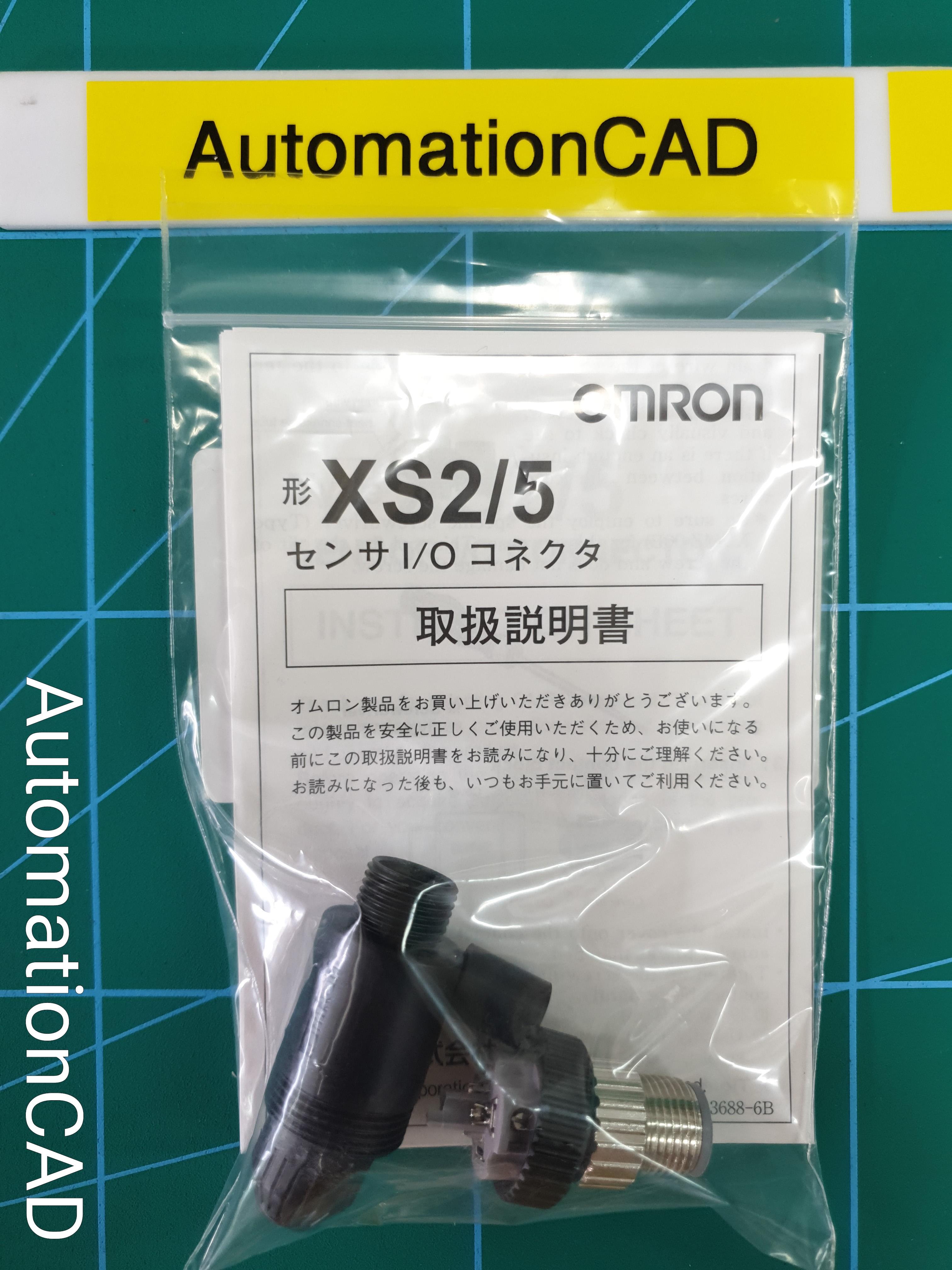 หัวคอนเนคเตอร์ M12 Connector OMRON แบบตรง ตัวผู้ 4 Pins XS2G-D4S1