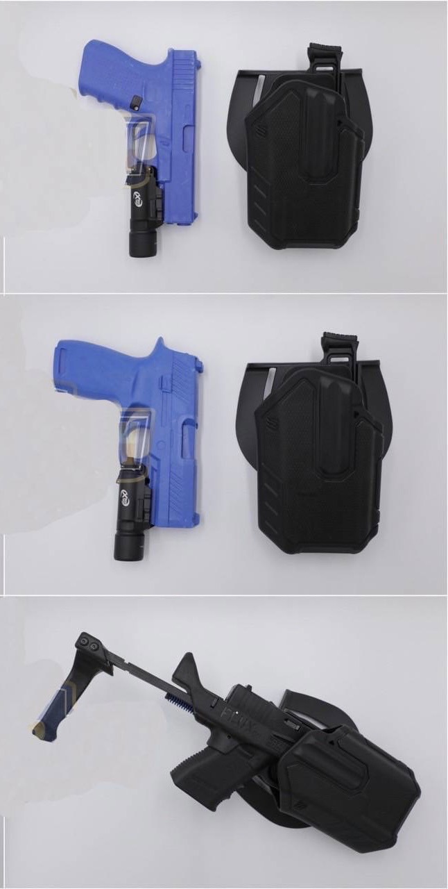 New. ซองปืนพกนอกปลดนิ้วโป้ง Black Hawk รุ่น Omnivore (Omnivore Multifit Holsters) (ซองปืน+ไฟฉาย) ✅ไฟฉายที่ใส่ได้ TLR-1 และ X300 คุณสมบัติ : #สินค้าเป็นซองปืนที่ออกแบมาให้ ปืนที่ติดเรทดอท และ ไฟฉาย โดยเฉพาะ #สามารถใช้กับปืนพกได้หลายรุ่น เช่น Glock 1