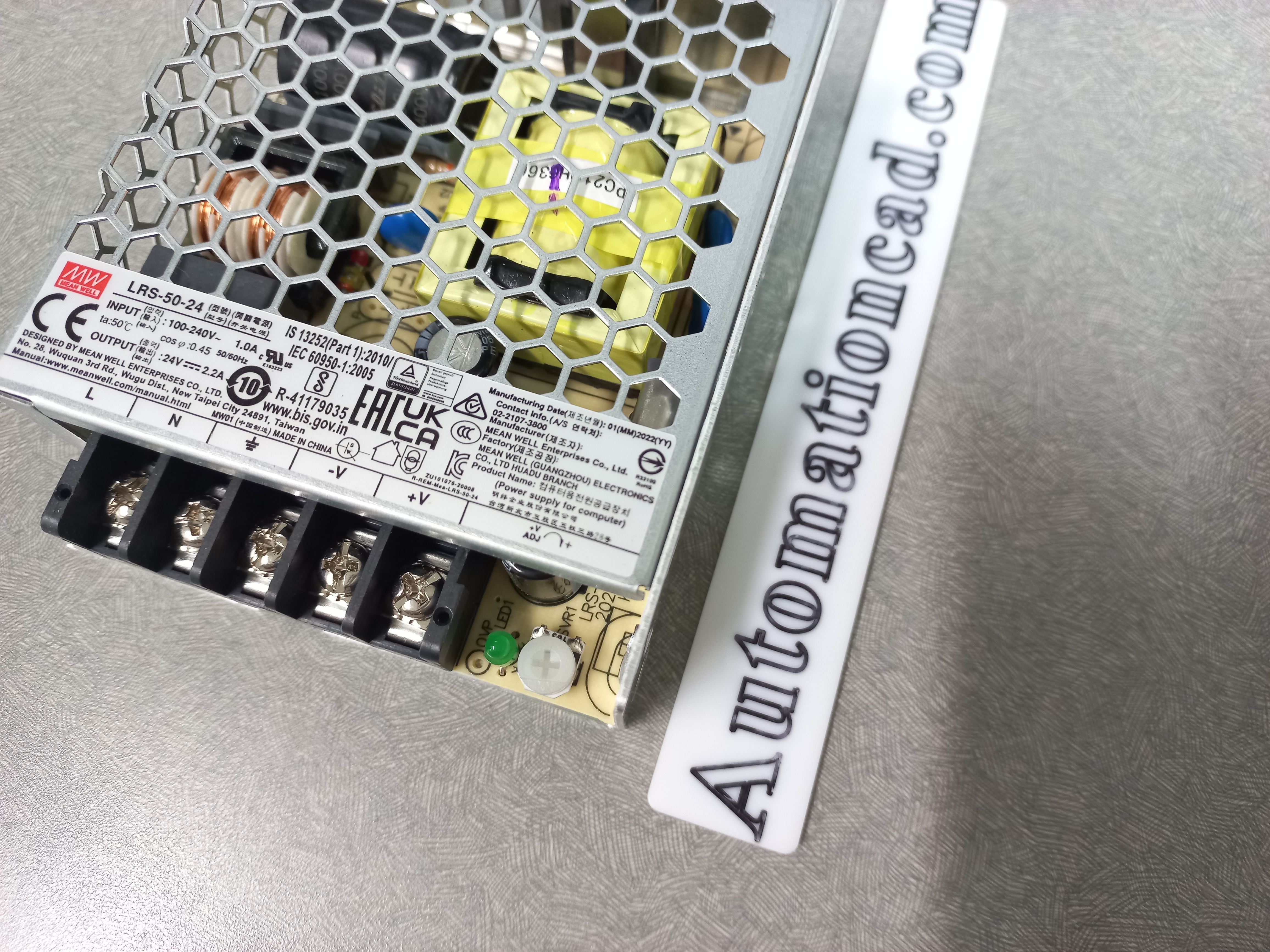 LRS-50-24 MEANWELL POWER SUPPLY พาวเวอร์ซัพพลาย 2.2A 24VDC 50W