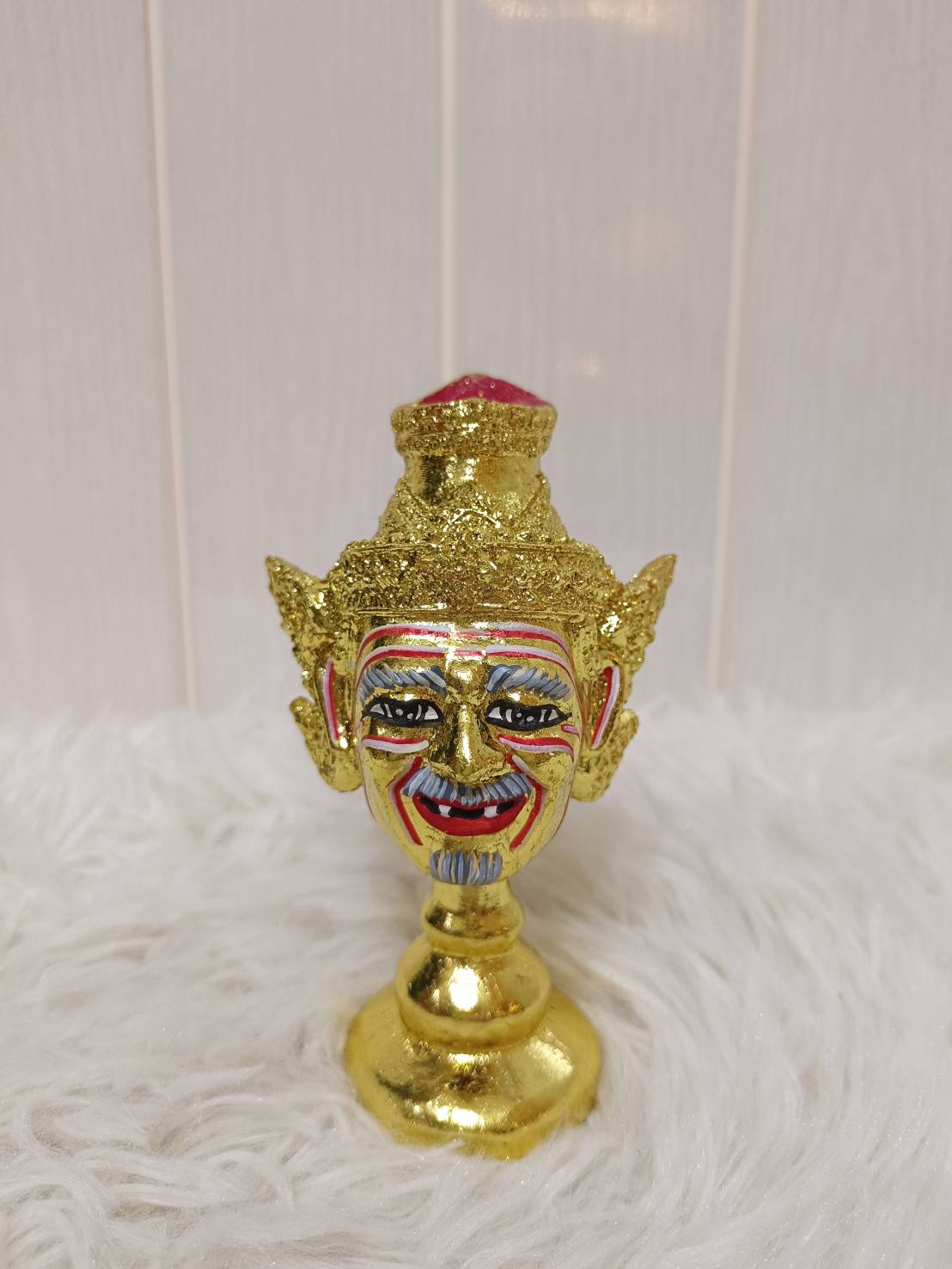 เศียรครู พ่อแก่ ฤาษีนารอท ขนาดจิ๋ว พร้อมฐานปิดทอง