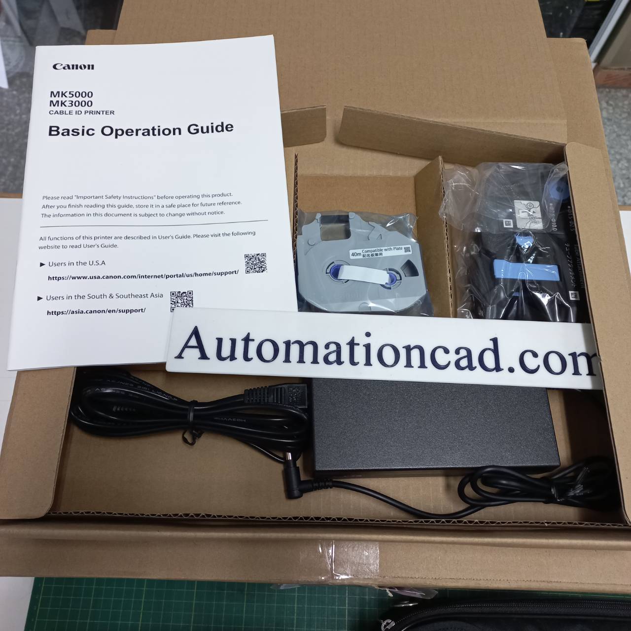 เครื่องพิมพ์ปลอกสายไฟ CANON MK-3000 ต่อคอมพิวเตอร์ได้ Label Printer Wire Marker MK3000