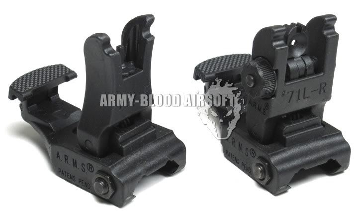 A.R.M.S. 71L Front and Rear Sights Set (BK)