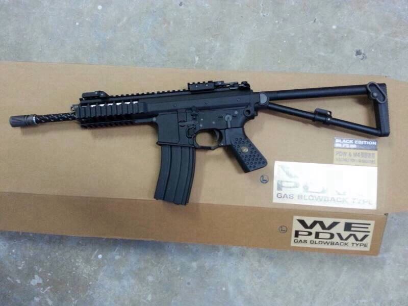 WE KAC PDW Open Bolt Gas Blowback Rifle (Black / Long)