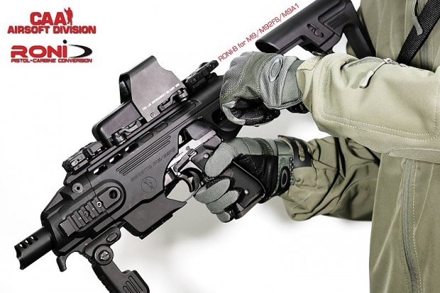 New.CAA RONI B M9 Pistol Carbine Conversion Kit in Black ราคาพิเศษ