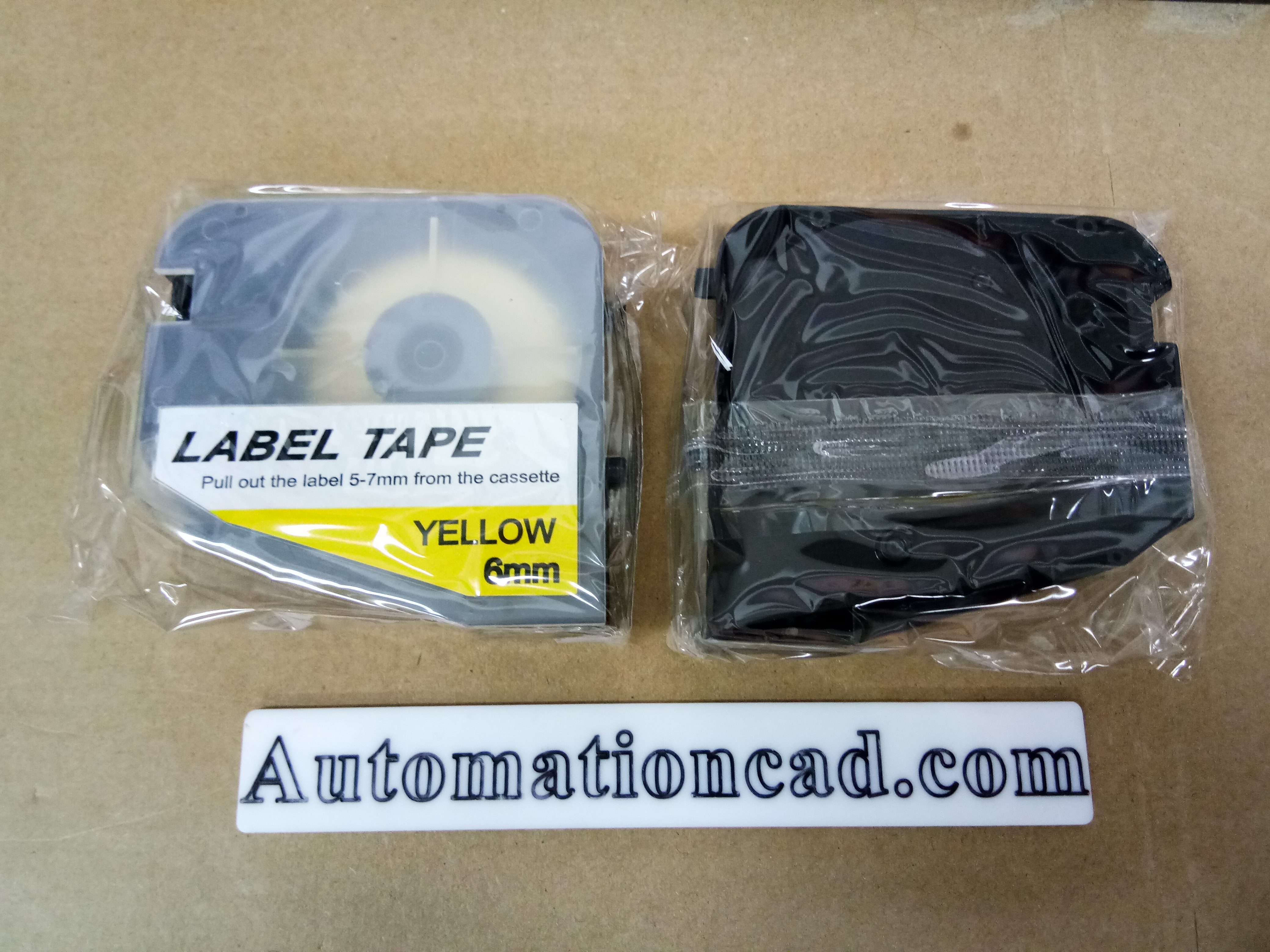 สติ๊กเกอร์ Label เหลือง 6 mm. ใช้กับเครื่องพิมพ์ฮอตมาร์ค L-mark รุ่น LK-320