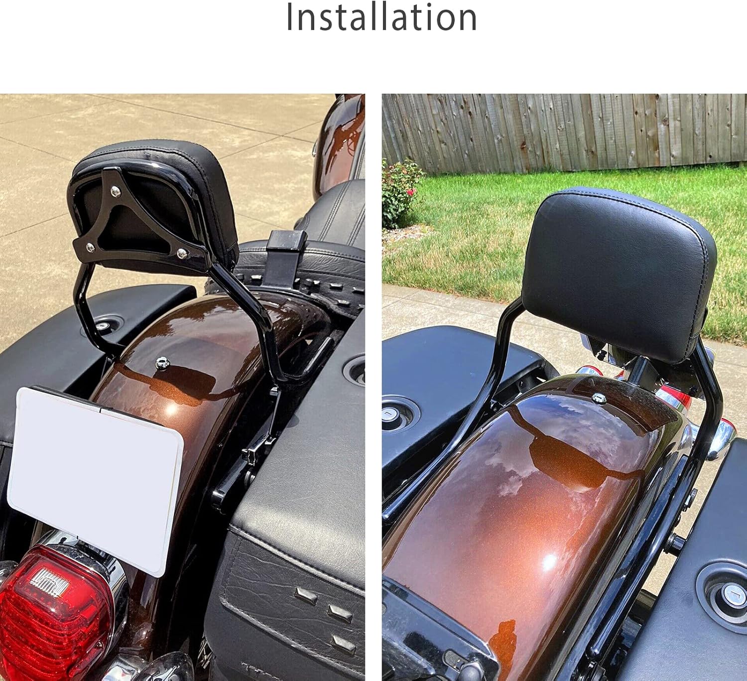 พิงหลังสั้น Sofatil M8 Heritage M8 Streetbob M8 ปี 2018-2024 สีดำ (ฟรี Docking ปลดไว)