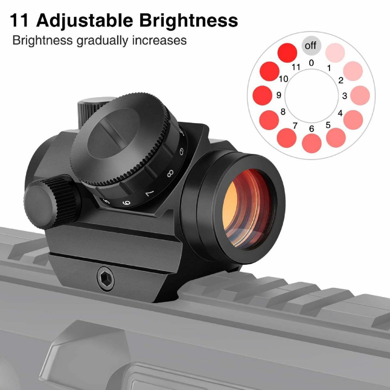 (clapping hands)สินค้าเข้ามาแล้วค่ะ (fire)T3 Red Dot Sight 1*20 🍁 ผลิตจากอลูมิเนียมเกรดคุณภาพ 🍁 เป้าเล็งสีแดง ปรับความสว่างได้ 11 ระดับ 🍁 ขาจับรางขนาด 20 mm. ติดตั้งได้ทั้งแบบขาเตี้ยและขาสูง 🍁 Waterproof & Shockproof dz