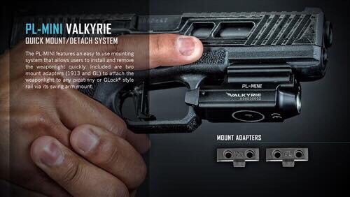 New.Olight PL-MINI ไฟฉายติดปืนขนาด Compact กะทัดรัด ชาร์จในตัวได้ด้วยสายชาร์จแม่เหล็กในชุด แบตภายในตัว มาพร้อมขาจับแบปลดเร็ว ความสว่าง 400 Lumens และถ้าเปิดลากนานๆ จะดรอปแสงลงเหลือ 60 ลูเมนส์ ทำให้ใช้งานได้ต่อเนื่องนานถึง 1ชม. + แนวแสงกว้างๆ เหมาะสำหรับติ