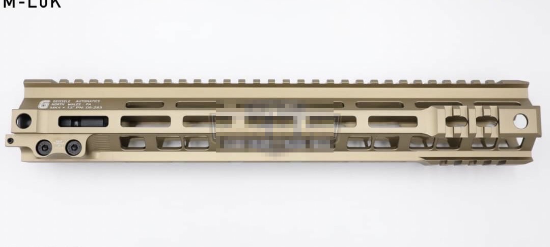 ชุดหน้า Geissele MK4 🚩ระบบรางM-Lok 🚩(ชุดหน้า MK4) สำหรับปืนตระกูล : M4/M16/AR15 เส้นผ่านศูนย์กลาง : 3.1 mm. มี2รุ่นให้เลือก ✅รุ่นความยาว 9.5” ✅รุ่นความยาว 13.5”