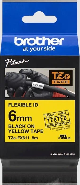 สติ๊กเกอร์มาร์คสายไฟ FLEXIBLE ID อักษรดำพื้นเหลือง เบอร์มาร์คสายไฟ CABLE MARKER