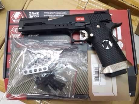New.ARMORER WORKS AW Hi Capa 6Inch Dragon with Scope Mount & Cocking Handle Kit ( BK / SV ) ราคาพิเศษ