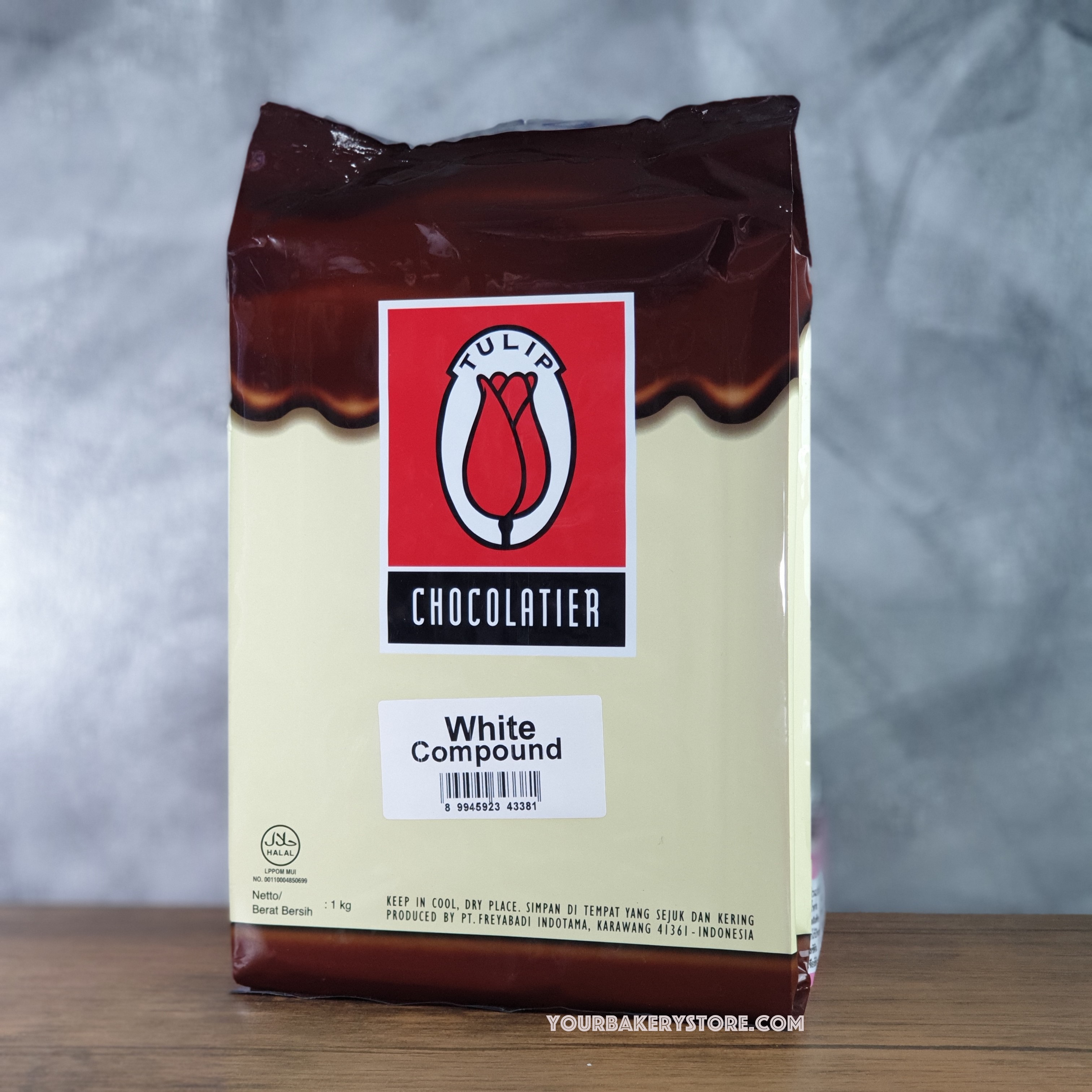 ไวท์ช็อคโกแลตแท่ง 1kg. ตรา Tulip