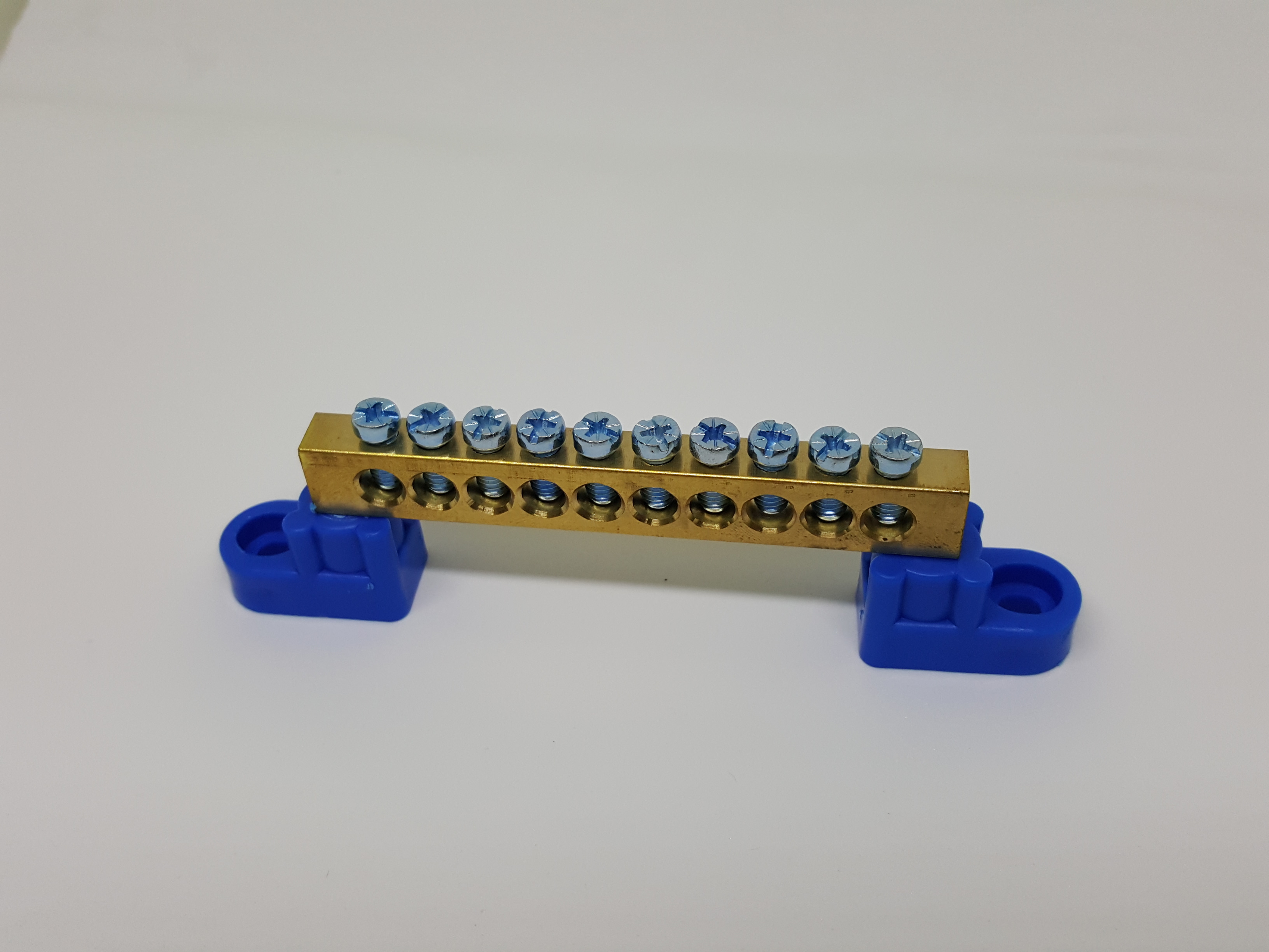 BAR กระจายไฟฟ้า 1 แถว 10 ช่อง แบบเปลือย BAR GROUND บาร์กราวด์