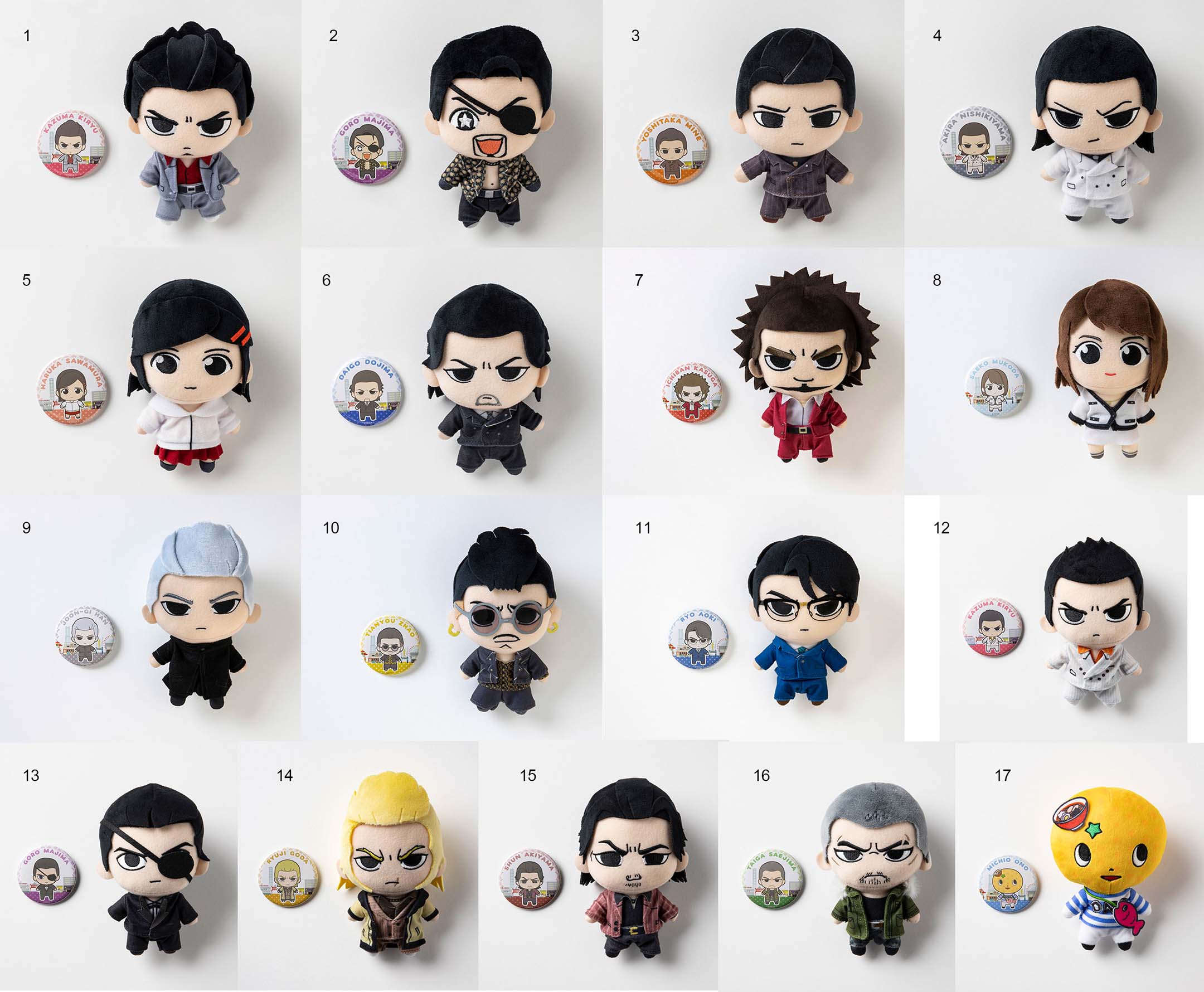เปิดจอง : Like a Dragon 3 Plushie and Tin Badge Set