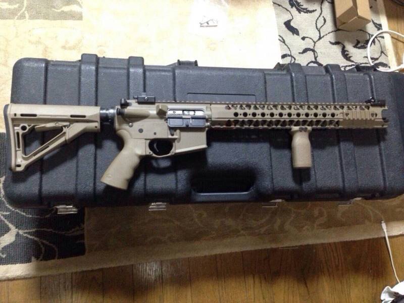 New.Angry gun Wire Cutter Rail System LVOA Style for M4 Cmmg M4 GBB and AEG 12"-16" สีดำ สีทราย ราคาพิเศษ