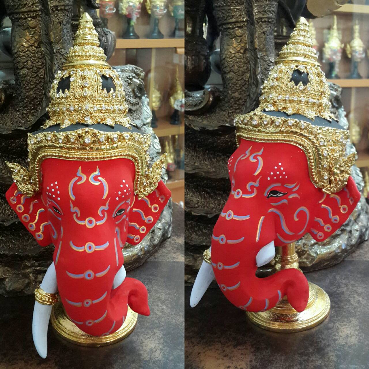 พระพิฆเนศ (สีแดง) จัมโบ้ พรีเมี่ยม