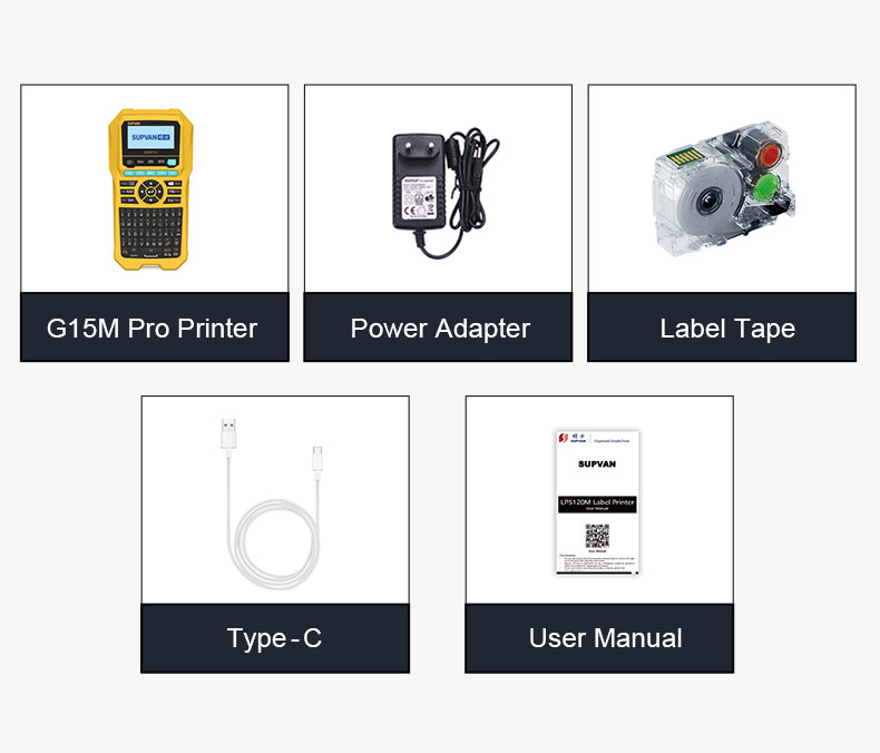 Supvan Label Printer G15M Pro เครื่องพิมพ์ฉลาก Tag 203dpi