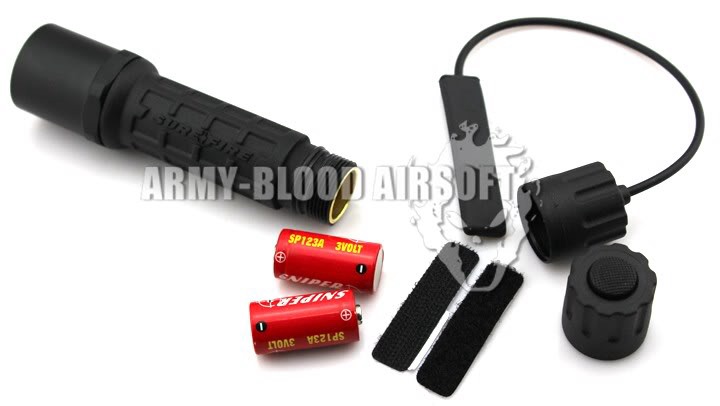 SureFire G2 Style T6 LED Flashlight with Remote Pressure Switch (BK/DE/OD)